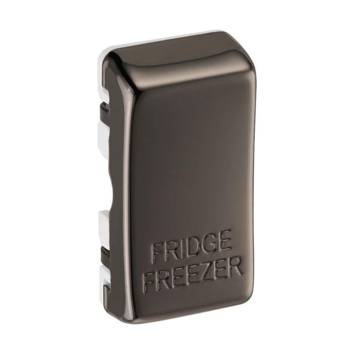 BG Black Nickel Engraved Fridge Grid Rocker Cap RRFDBN Available from RS Electrical