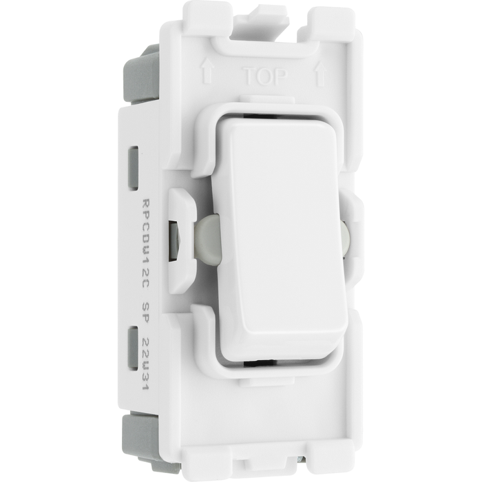 BG Evolve White 20A 2 Way Single Pole Centre Off Grid Module RPCDW12C