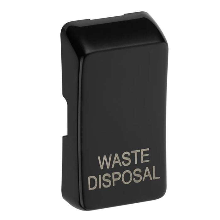 BG Evolve Black Engraved Waste Disposal Grid Rocker RRWDISPCDB