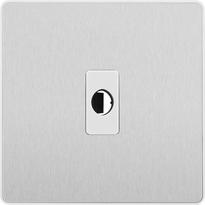 BG Evolve Brushed Steel Flex Outlet PCDBSFLEXW Available from RS Electrical Supplies