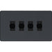 BG Evolve Matt Grey 4G Dimmer Switch PCDMG84B Available from RS Electrical Supplies