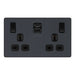 BG Evolve Matt Grey 13A Double USB Socket with 22W A+C Ports PCDMG22UAC22B Available from RS Electrical Supplies