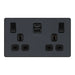 BG Evolve Matt Grey 13A Double USB Socket with 45W A+C Ports PCDMG22UAC45B Available from RS Electrical Supplies