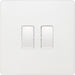 BG Evolve Pearl White 2G Intermediate Light Switch PCDCL2GINTW Available from RS Electrical Supplies