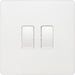 BG Evolve Pearl White 2W & Intermediate Light Switch PCDCL2WINTW Available from RS Electrical Supplies