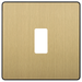 BG Evolve Satin Brass 1G Grid Plate RPCDSB1B Available from RS Electrical Supplies