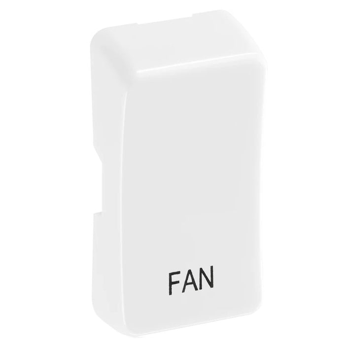 BG Evolve White Engraved Fan Grid Rocker RRFNPCDW