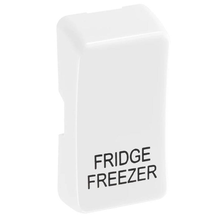 BG Evolve White Engraved Fridge Freezer Grid Rocker RRFFPCDW