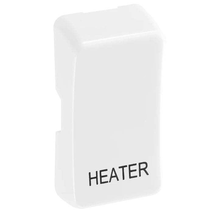 BG Evolve White Engraved Heater Grid Rocker RRHTPCDW