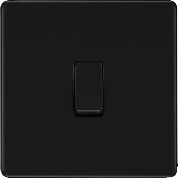 bg-flatplate-screwless-matt-black-20a-double-pole-switch-ffb30-Available-from-RS-Electrical