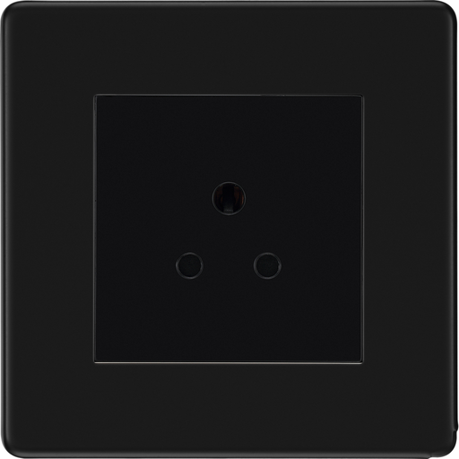 bg-flatplate-screwless-matt-black-2a-unswitched-socket-ffb28b-Available-from-RS-Electrical