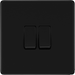 bg-flatplate-screwless-matt-black-2g-intermediate-light-switch-ffb2gint-Available-from-RS-Electrical