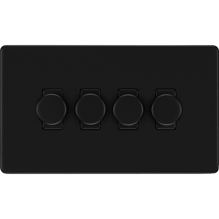 bg-flatplate-screwless-matt-black-4g-dimmer-switch-ffb84-Available-from-RS-Electrical