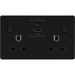 bg-flatplate-screwless-matt-black-13a-double-usb-socket-with-22w-a-c-ffb22uac22b-Available-from-RS-Electrical