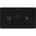 bg-flatplate-screwless-matt-black-13a-double-usb-socket-with-45w-a-c-ffb22uac45b-Available-from-RS-Electrical