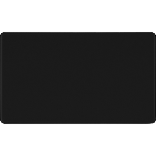 bg-flatplate-screwless-matt-black-double-blank-plate-ffb95-Available-from-RS-Electrical