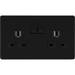 bg-flatplate-screwless-matt-black-13a-double-socket-ffb22b-Available-from-RS-Electrical