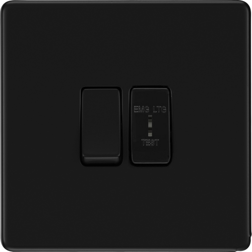 bg-flatplate-screwless-matt-black-2w-emergency-key-switch-ffb42el-Available-from-RS-Electrical