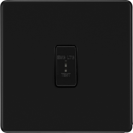 bg-flatplate-screwless-matt-black-emergency-key-switch-ffb12el-Available-from-RS-Electrical