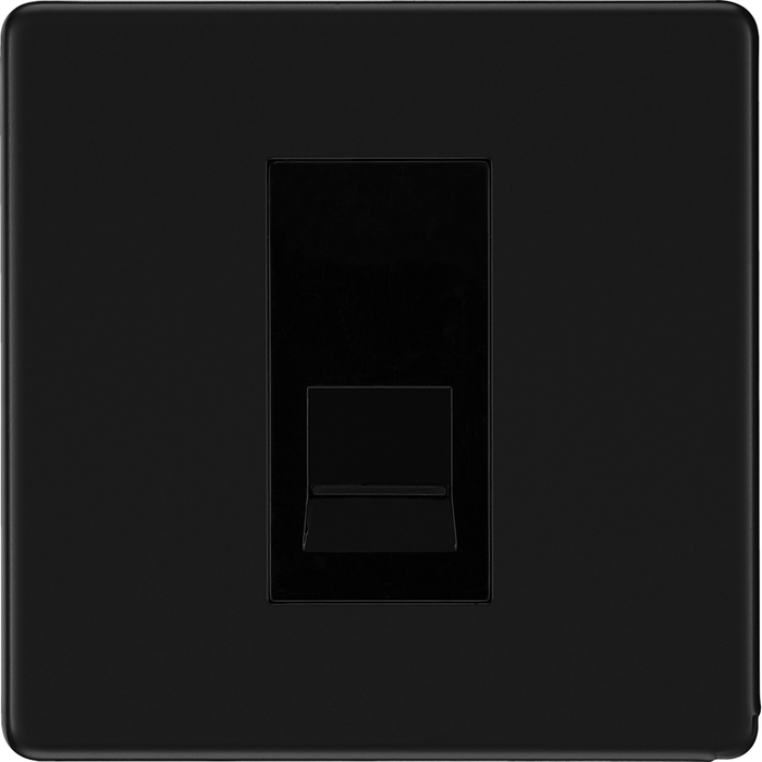 bg-flatplate-screwless-matt-black-master-telephone-socket-ffbbtm1-Available-from-RS-Electrical