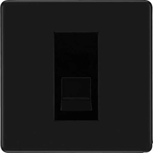 bg-flatplate-screwless-matt-black-secondary-telephone-socket-ffbbts1-Available-from-RS-Electrical