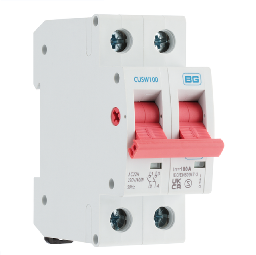 BG Fortress 100A Double Pole Main Switch CUSW100 Available from RS Electrical Supplies