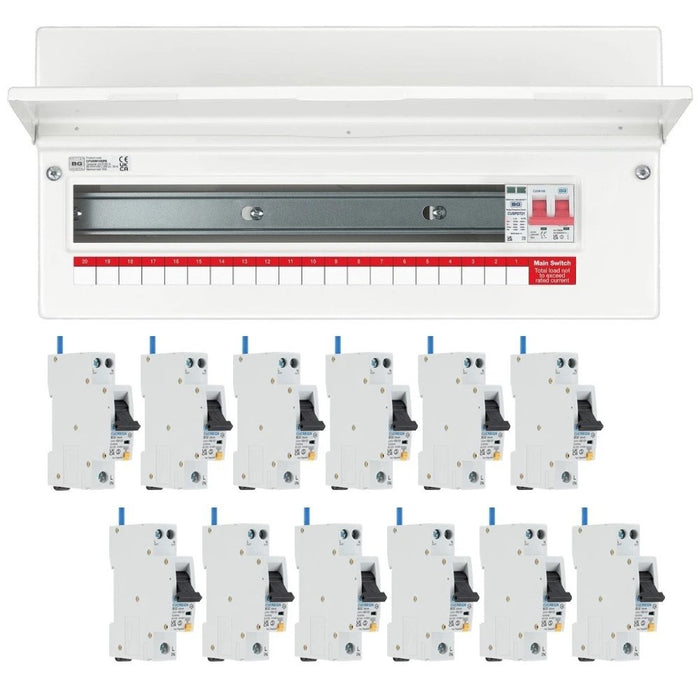 BG Fortress 19 Way 100A Main Switch Consumer Unit SPD with RCBOs