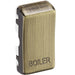 BG Grid Antique Brass Engraved 'Boiler' Rocker RRBLAB Available from RS Electrical Supplies