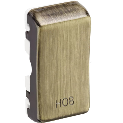 BG Grid Antique Brass Engraved 'Hob' Rocker RRHBAB Available from RS Electrical Supplies