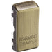 BG Nexus Metal Antique Brass Appliance Engraved Grid Rocker Available from RS Electrical Supplies