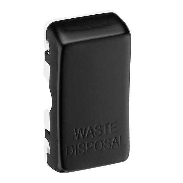 BG Grid Matt Black Engraved 'Waste Disposal' Rocker RRWDISFB