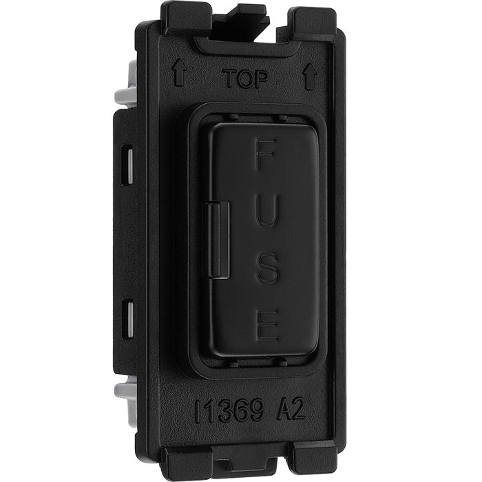 BG Matt Black 13 Amp Fuse Carrier Grid Module RFBFUSE