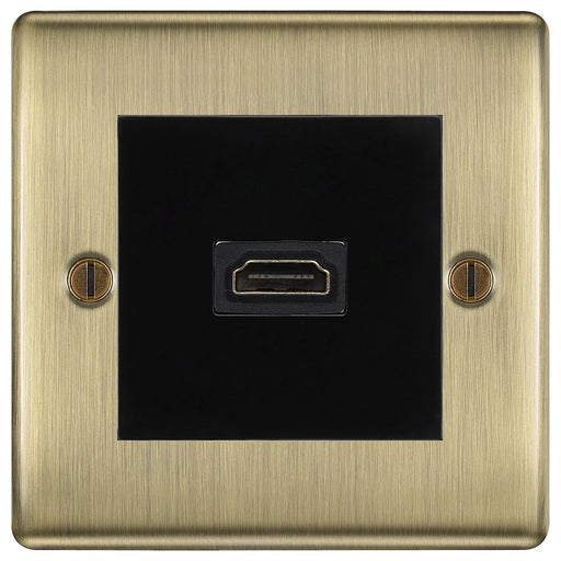 BG Nexus Metal Antique Brass HDMI Socket NABHDMIB Available from RS Electrical Supplies