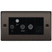 BG Nexus Metal Black Nickel Combination TV Socket NBN68B Available from RS Electrical Supplies