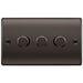 BG Nexus Metal Black Nickel 3G Dimmer Switch NBN83 Available from RS Electrical Supplies