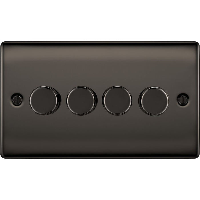 BG Nexus Metal Black Nickel 4G Dimmer Switch NBN84 Available from RS Electrical Supplies