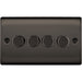 BG Nexus Metal Black Nickel 4G Dimmer Switch NBN84 Available from RS Electrical Supplies