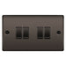 BG Nexus Metal Black Nickel 4G 2W Light Switch NBN44 Available from RS Electrical Supplies