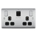 BG Nexus Metal Brushed Steel 13A Double USB Socket with 22W A+C Ports NBS22UAC22BAvailable from RS Electrical