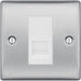 BG Nexus Metal Brushed Steel Secondary Telephone Socket NBSBTS1W Available from RS Electrical Supplies