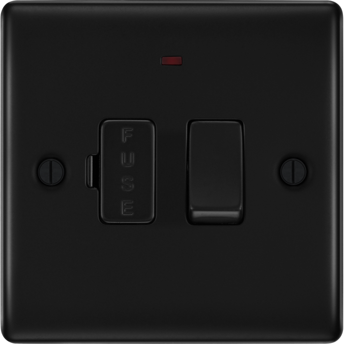 bg-nexus-metal-matt-black-13a-switched-spur-neon-nfb52-Available-from-RS-Electrical