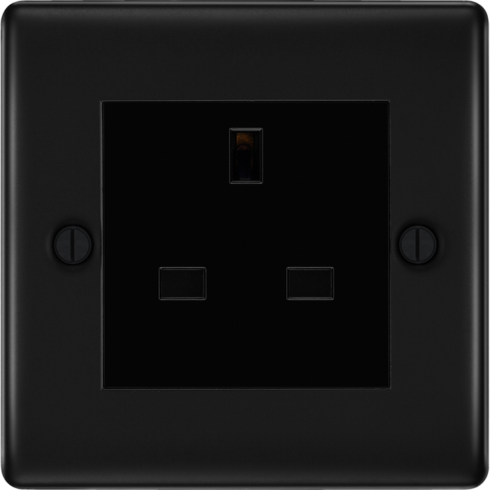 bg nexus metal matt black 13a unswitched socket nfb23b Available from RS Electrical