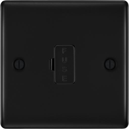 bg-nexus-metal-matt-black-13a-unswitched-spur-nfb54-Available-from-RS-Electrical