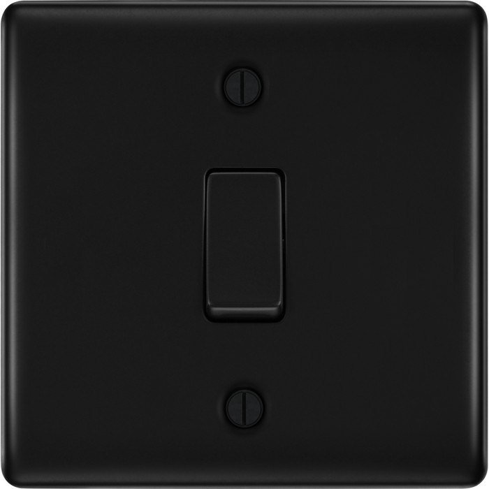 bg nexus metal matt black 20a double pole switch nfb30 Available from RS Electrical