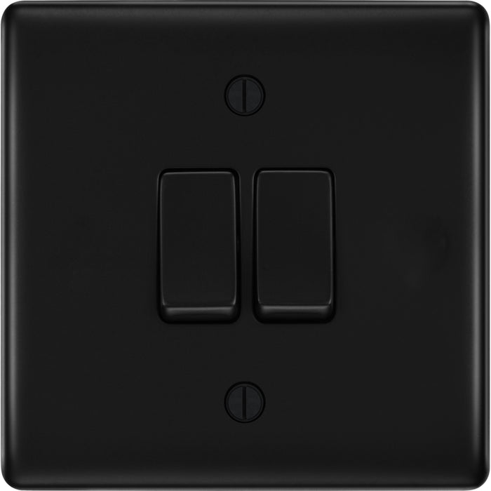 bg-nexus-metal-matt-black-2w-intermediate-light-switch-nfb2wint-Available-from-RS-Electrical