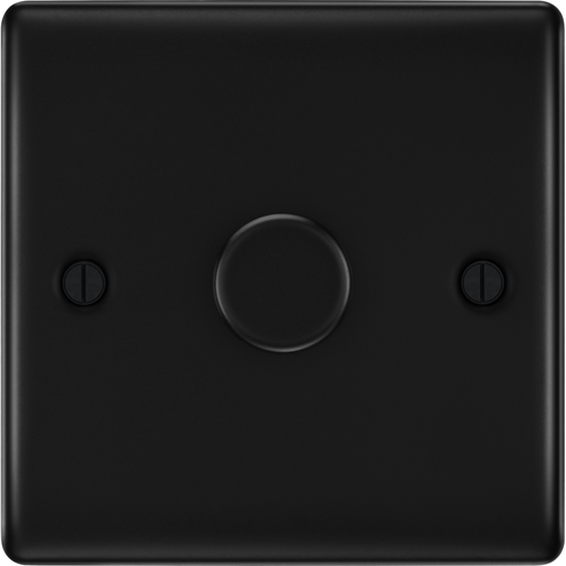 bg-nexus-metal-matt-black-1g-dimmer-switch-nfb81-Available-from-RS-Electrical