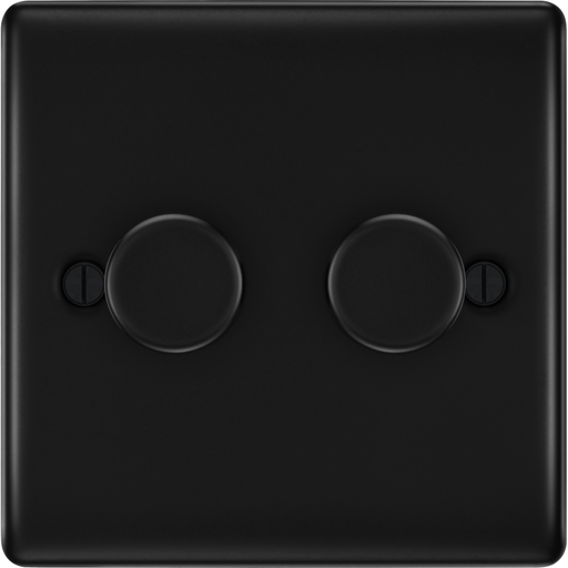 bg-nexus-metal-matt-black-2g-dimmer-switch-nfb82-Available-from-RS-Electrical