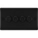 bg-nexus-metal-matt-black-4g-dimmer-switch-nfb84-Available-from-RS-Electrical