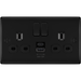 bg-nexus-metal-matt-black-13a-double-usb-socket-with-12w-a-c-nfb22uac12b-Available-from-RS-Electrical