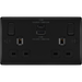 bg-nexus-metal-matt-black-13a-double-usb-socket-with-22w-a-c-nfb22uac22b-Available-from-RS-Electrical